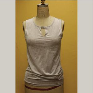 Elegant Silver Gray Sleeveless CK Top, Size S